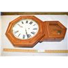 Image 1 : Rare Pequegnat "Brandon" School Oak Clock