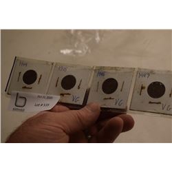 1944/45/46/47 VG Small Canada Cents