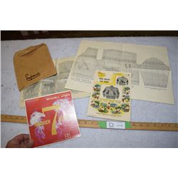 Pattern Booklets Polar Sweaters,45 Record with Cover 1930s No. 7 Cigarette's Theme, Mitchell Ayres