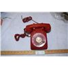 Image 1 : 1950s Canadian Working Rotary Telephone in Unusual Red Color