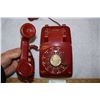 Image 2 : 1950s Canadian Working Rotary Telephone in Unusual Red Color
