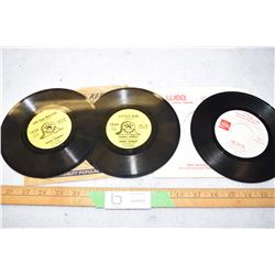 2 78RPM but 45RPM Size 1950s Records with Sleeves and 45RPM Record