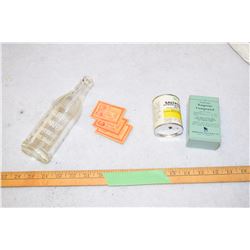 Prince Albert Painted Label Soda Bottle, 6.5 Oz 1930/40s Has Lumberjack, Nabob Coupons, and more