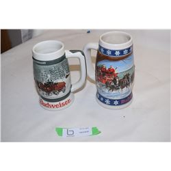2 Budweiser Steins 1995