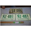 Image 1 : Pair of 1974 Saskatchewan License Plates and 1935 Saskatchewan Plate