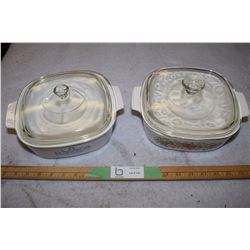 Corning Ware Casserole Dishes (1 Lid Chipped)
