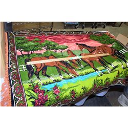 Horse Theme Wall Rug