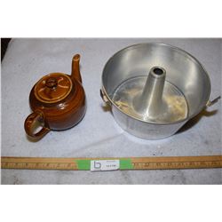 Angel Food Cake Pan and Tea Pot