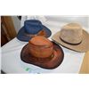 Image 1 : 3 Cowboy Hats (Denim, Suede and Leather)