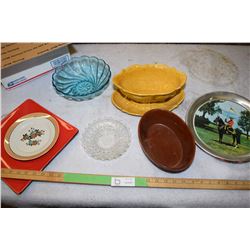 Glass and Tray Lot
