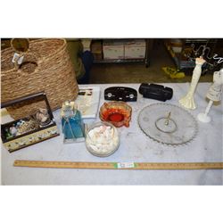 Large Misc Lot and Basket