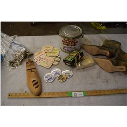 PinBacks, Coasters, Syrup Pail and etc.