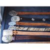Image 2 : 6 Belt Buckles with Belts (Misc Lengths) Size 40, 30