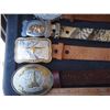 Image 4 : 6 Belt Buckles with Belts (Misc Lengths) Size 40, 30