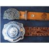 Image 2 : Canadian Nationals Champion Solid Bronze Belt Buckle and Belt with other belt