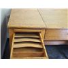 Image 3 : Antique Wooden Teachers Desk 54 by 30.5 by 30" T