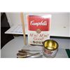 Image 1 : Campbell Sign, Syrup Pail and Knives