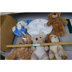 Stuffed Toys and Veggie Platter