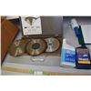 Image 1 : Saw Blades and Full Oil Containers