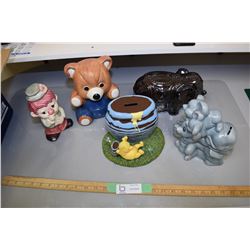 Ceramic Banks and Winnie the Pooh