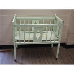 Vintage Wooden Crib 34 by 33" T