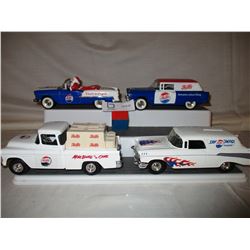 4 Chevrolet 1950s Pepsi Car and Truck Banks