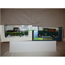 2 N.I.B Chevrolet 1950s John Deere Delivery Trucks