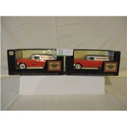 2 N.I.B Chevrolet 1955 Harley Davidson Delivery Banks