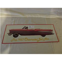 Chevrolet 1957 Bel Air Tin Sign 9" W by 22" T