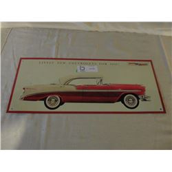 Chevrolet 1956 Bel Air Tin Sign 8" W by 18" T