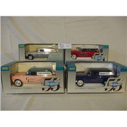 4 N.I.B Chevrolet 1955 Liberty Classic Car Banks