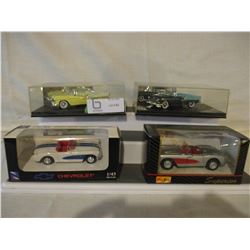 7 N.I.P Chevrolet Assorted Smaller Scale 1950s Cars