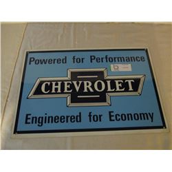Chevrolet Tin Sign Logo 12" by 17"