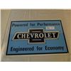 Image 1 : Chevrolet Tin Sign Logo 12" by 17"