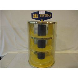 Table Top Rotating Showcase with Lock and Key 12" by 13" by 20"