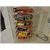 Image 4 : Table Top Electric Display Case w/Lock & Key 16.5 x 15 x 26.5" w/ 50 Small Chevrolet Cars and Trucks