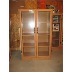 Floor Display Case with Hinged Glass Doors 12" by 29" by 48" T