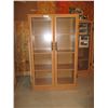 Floor Display Case with Hinged Glass Doors 12" by 29" by 48" T