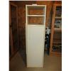 White Floor Shelf Unit with Door 7.5" by 12" by 43" T