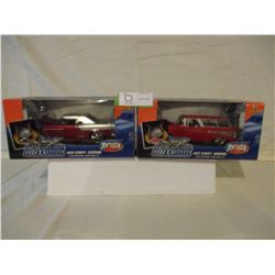 2 N.I.B Chevrolet 1955 & 1957 Bel Air Custom Hot Rods