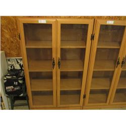 Floor Display Case with Hinged Glass Doors 12" by 29" by 48" T
