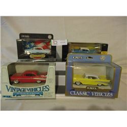 6 N.I.P Chevrolet 1957 Miniature Car Models