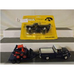 Chevrolet 1955 Tow Truck and 1957 Chevrolet Truck and Skid Steer Trailer