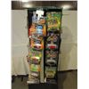 Image 3 : Floor Display Rack on Castors 20"x64"T (Has Cracked Glass Top) & 53 N.I.P Miniature Cars and Trucks
