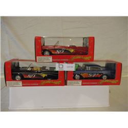 3 N.I.B Chevrolet 1957 Hot Rods