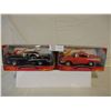 Image 1 : 2 N.I.B Chevrolet 1955 and 1957 Custom Hot Rods 1/24 Scale