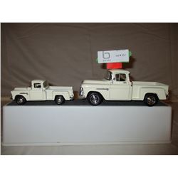 2 Chevrolet 1955 Trucks 1/43 Scale and 1/24 Scale