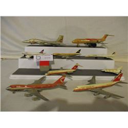 9 Assorted Miniature Airplane Models