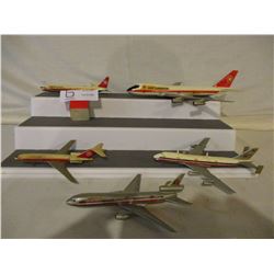 5 Miniature Air Canada Planes