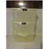 Image 1 : 3 50Liter Rubber Maid Storage Bins with Lids